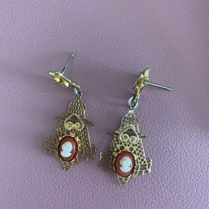 Vintage cameo earrings